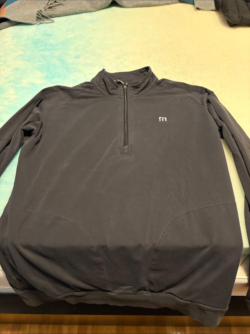 Travis Mathew Black Quarter-Zip Performance Pullover